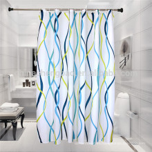 Cortina de ducha ondulada impresa peva para el cuarto de baño